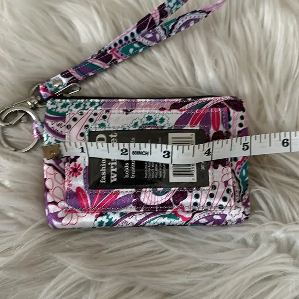Floral Print Card Holder Wristlet NWT